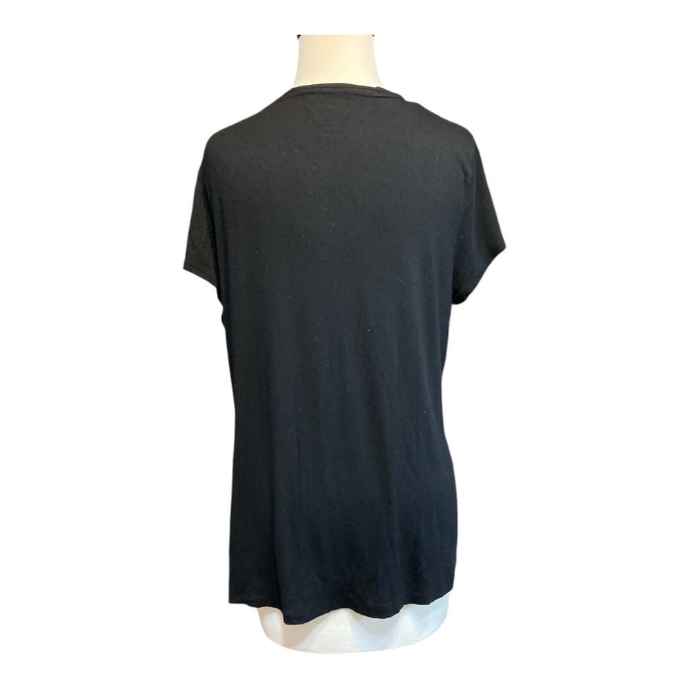 Apt 9 Classic Black V-Neck Short Sleeve Women's Top XL - Picture 3 of 6